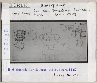 Vorschaubild Albrecht Dürer: Gliederpuppe, Dresdner Skizzenbuch 